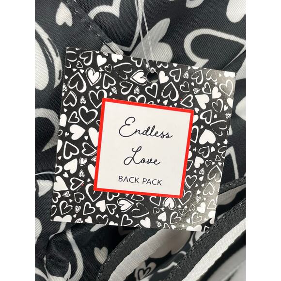 Brighton “Endless Love” Heart Backpack NWT $150 –Black & White Y2K Statement Bag - Picture 3 of 9
